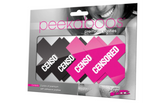 Peekaboo Fashionable Nipple Pasties Censored Black & Pink Fancy Dress Ups